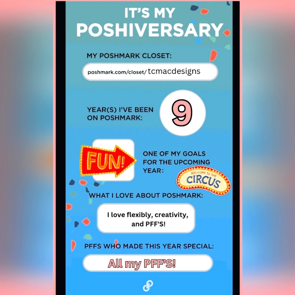 Celebrate with me! 9yrs on Poshmark
